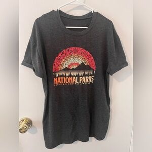 NEW National Parks Explore Protect Preserve Unisex Tee Short Sleeve XXL Gray